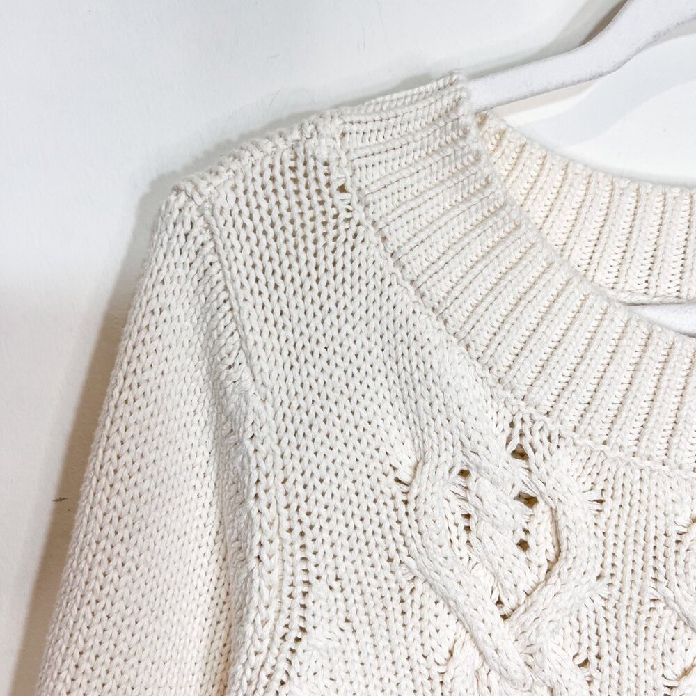 Talbots Sweater XL Chunky Cable Knit Round Neck Womens Pullover Size Extra Large - Picture 8 of 11